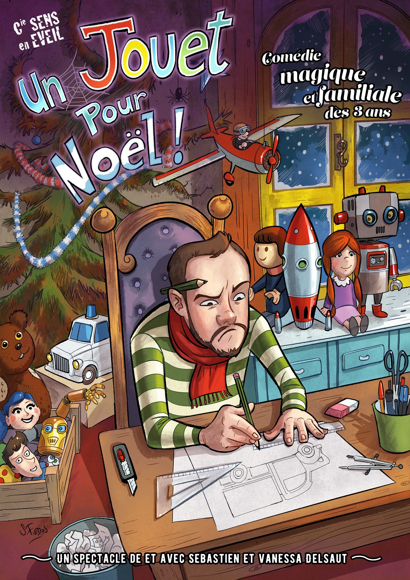 Affiche un jouet pour Noël