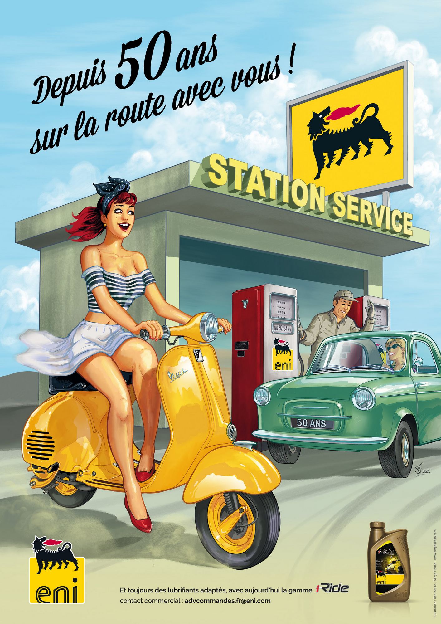 Poster Eni pinup scooter 2019
