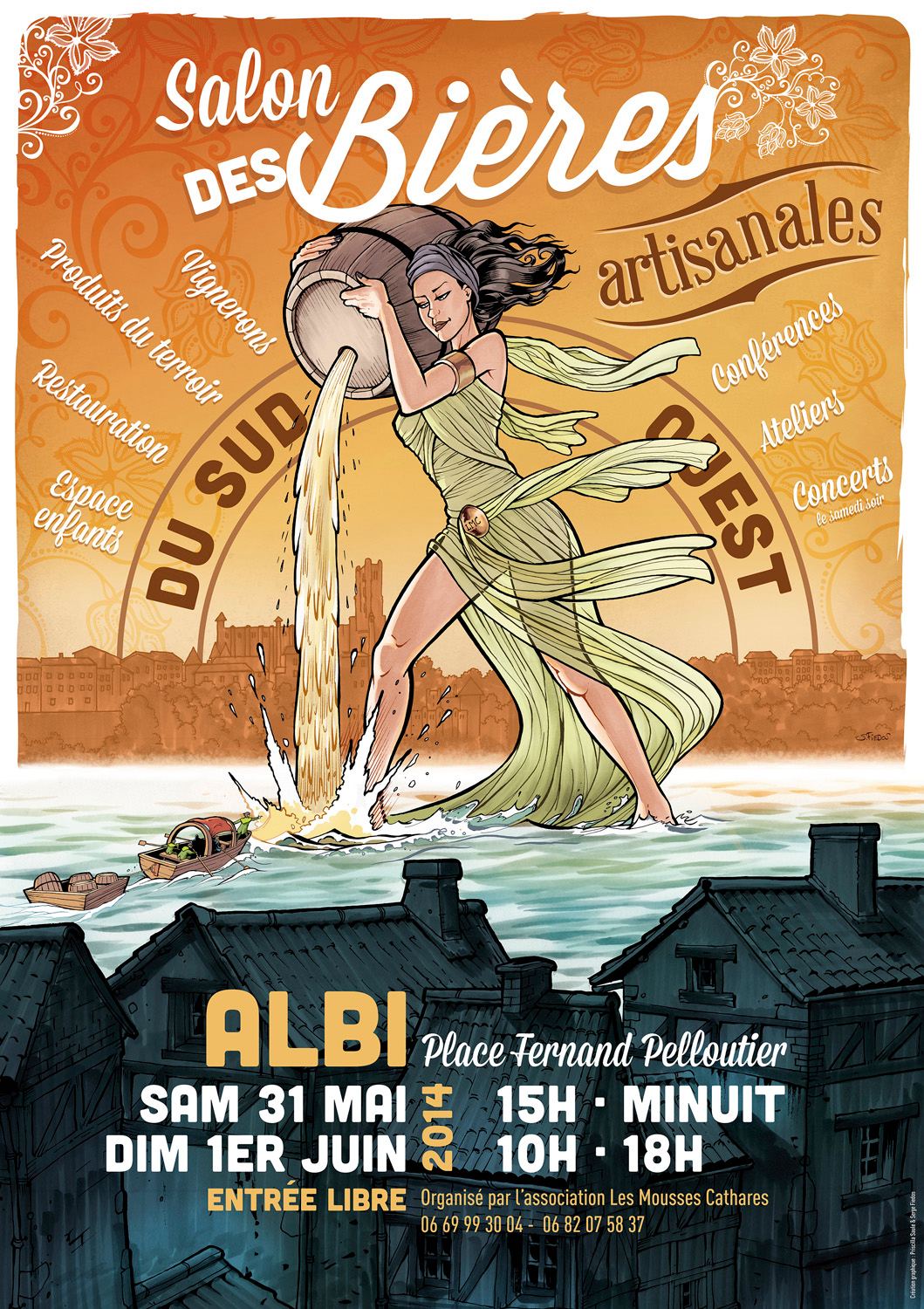 Affiche salon des bières artisanales Albi Tarn
