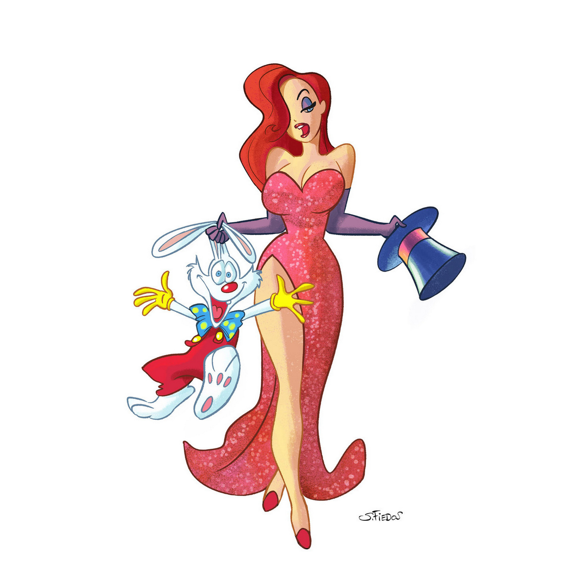 Jessica Rabbit cartoon Pinup