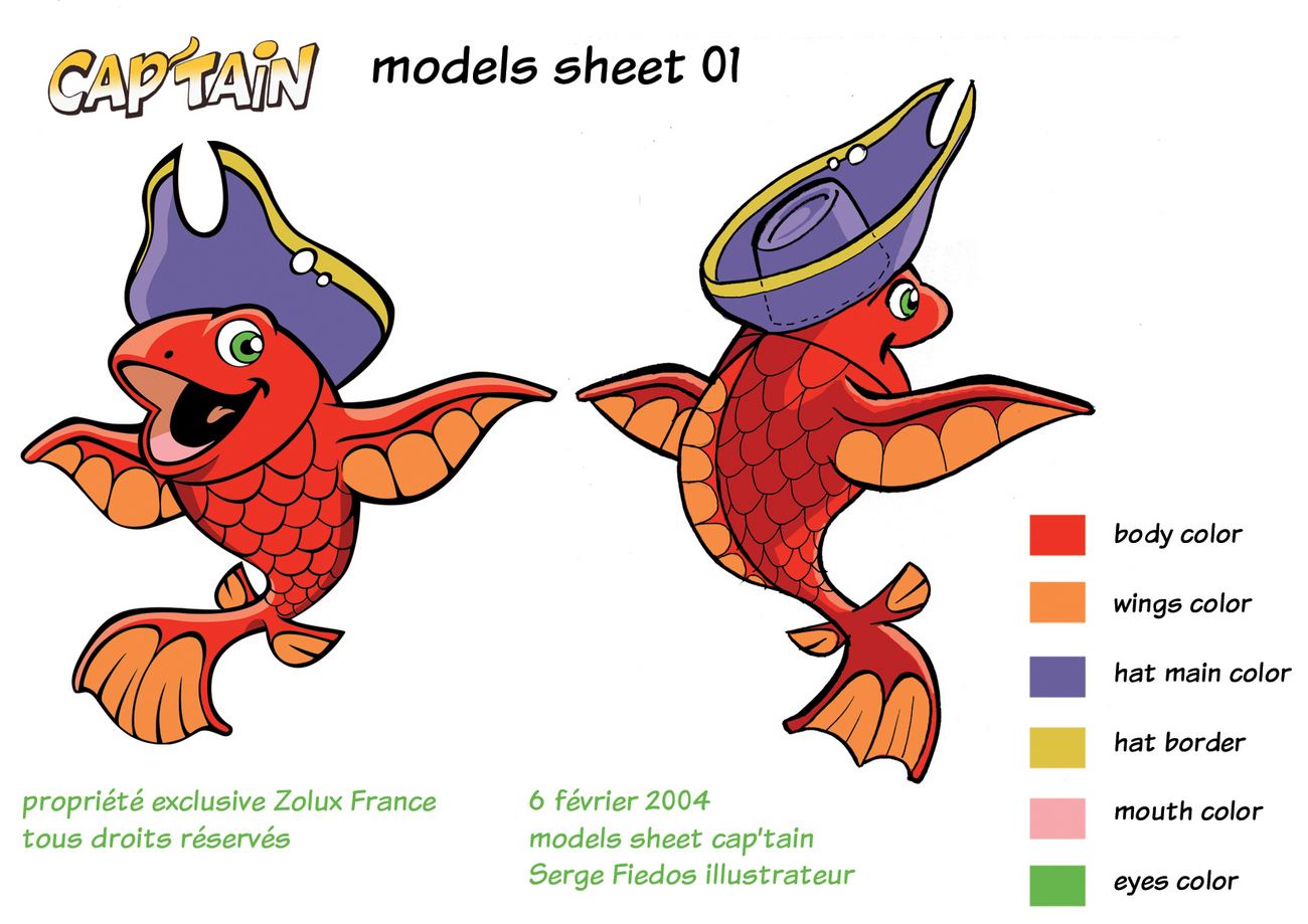 Model sheet du Cap'tain