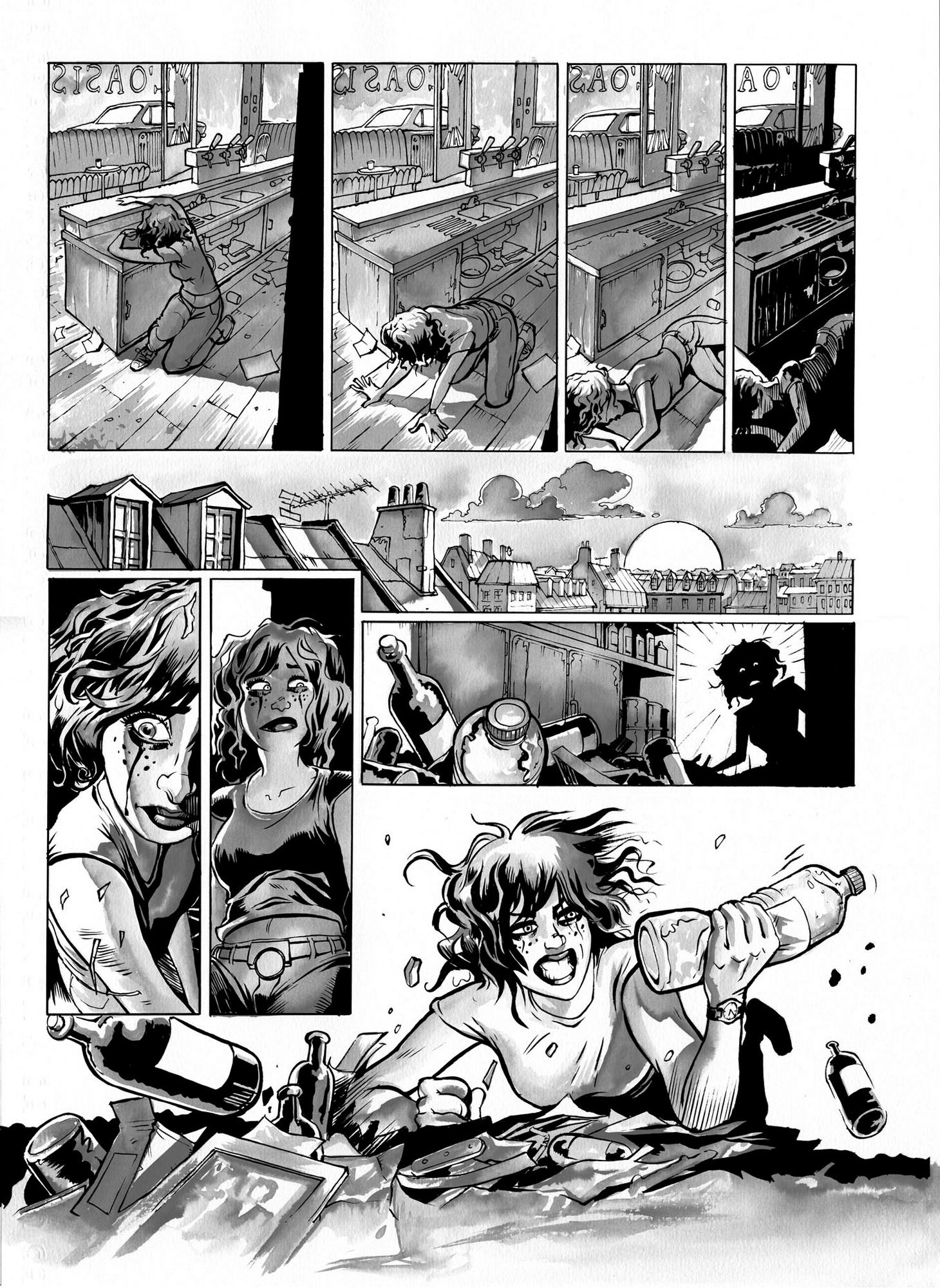 Planche 2 en noir et blanc