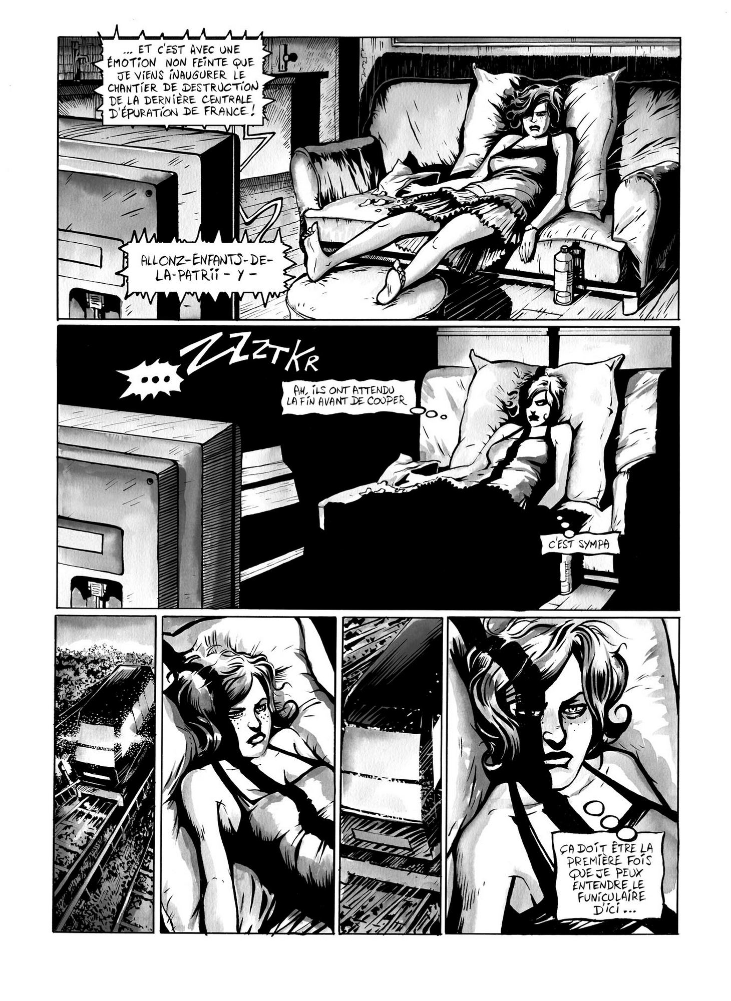 Planche 9 en noir et blanc