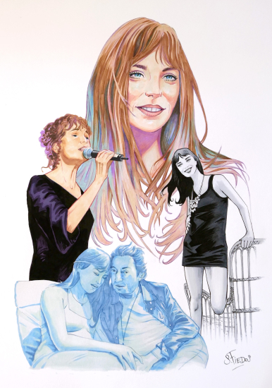 Jane Birkin copic markers tribute