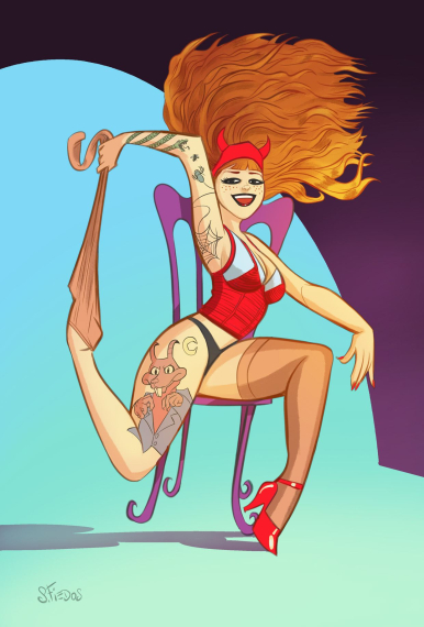 CDC burlesque performer