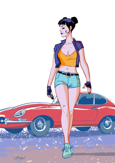 the Girl and the E-Type