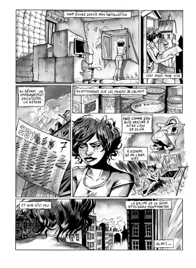 Planche 7 en noir et blanc